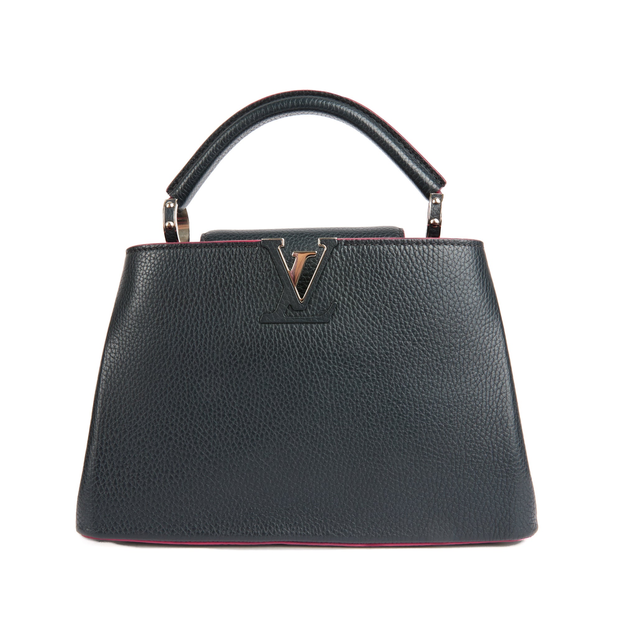 LOUIS VUITTON - Sac à main Capucines BB cuir bleu - Handbag
