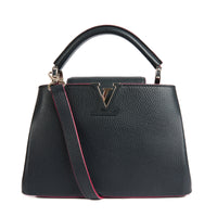 LOUIS VUITTON - Sac à main Capucines BB cuir bleu - Handbag