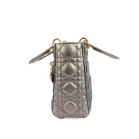 DIOR - Sac à main Lady Dior ABC cuir argenté - Handbag