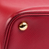 PRADA - Sac à main Cabas Saffiano cuir rouge - Handbag