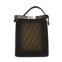 FENDI - Sac à bandoulière Peekaboo X-Lite Small toile Zucca marron - Handbag