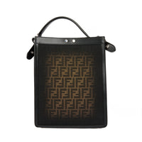 FENDI - Sac à bandoulière Peekaboo X-Lite Small toile Zucca marron - Handbag