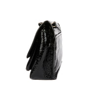 SAINT LAURENT - Sac bandoulière Niki Baby cuir vernis embossé croco