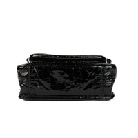SAINT LAURENT - Sac bandoulière Niki Baby cuir vernis embossé croco