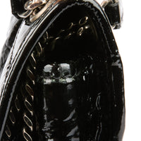 SAINT LAURENT - Sac bandoulière Niki Baby cuir vernis embossé croco