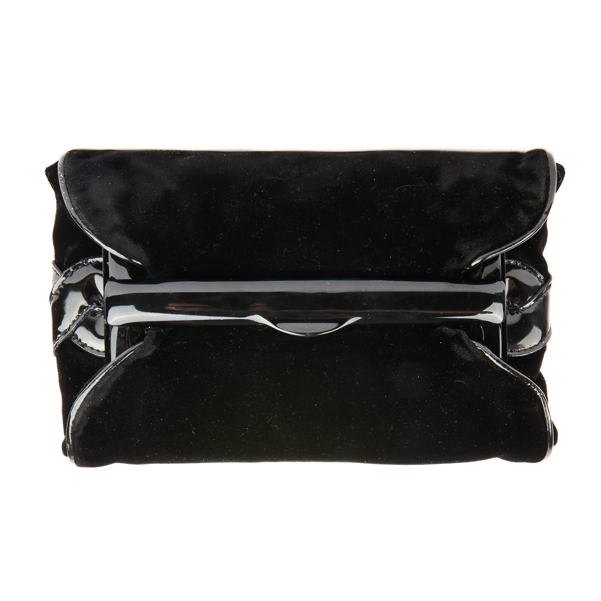 BOTTEGA VENETA - Pochette en velours noir - Pouch Clutch