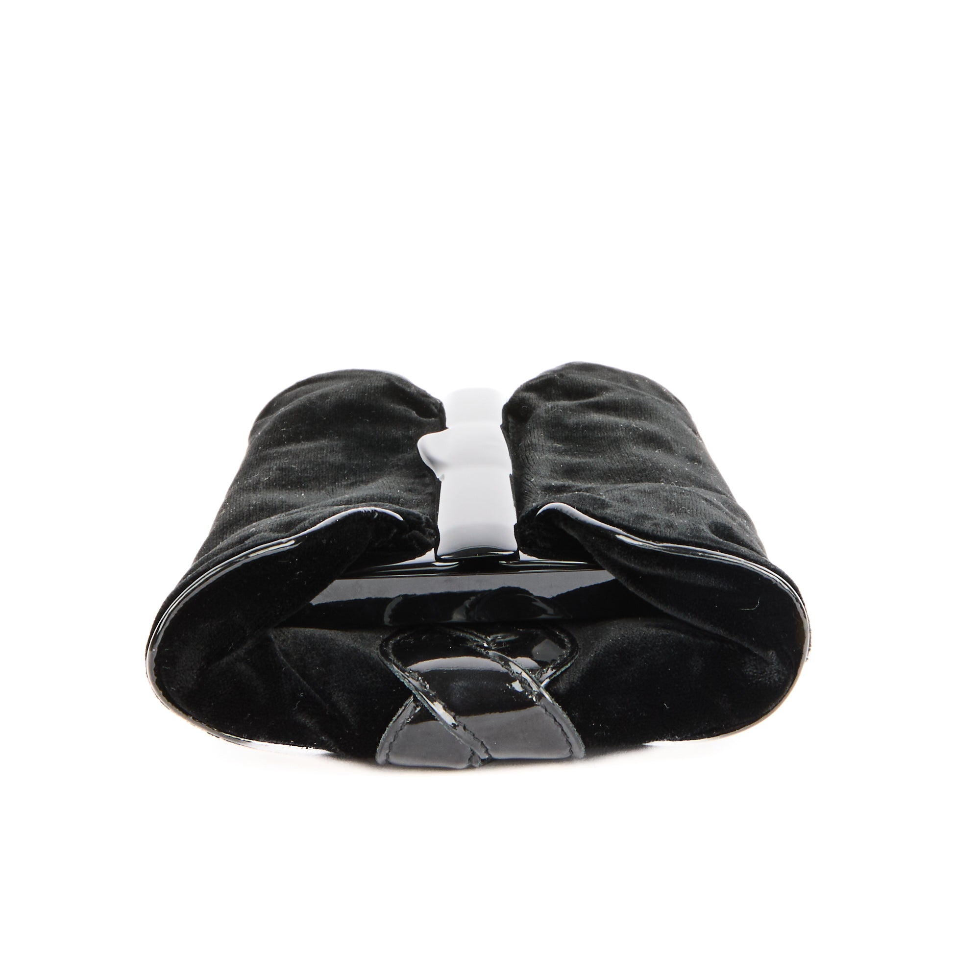 BOTTEGA VENETA - Pochette en velours noir - Pouch Clutch
