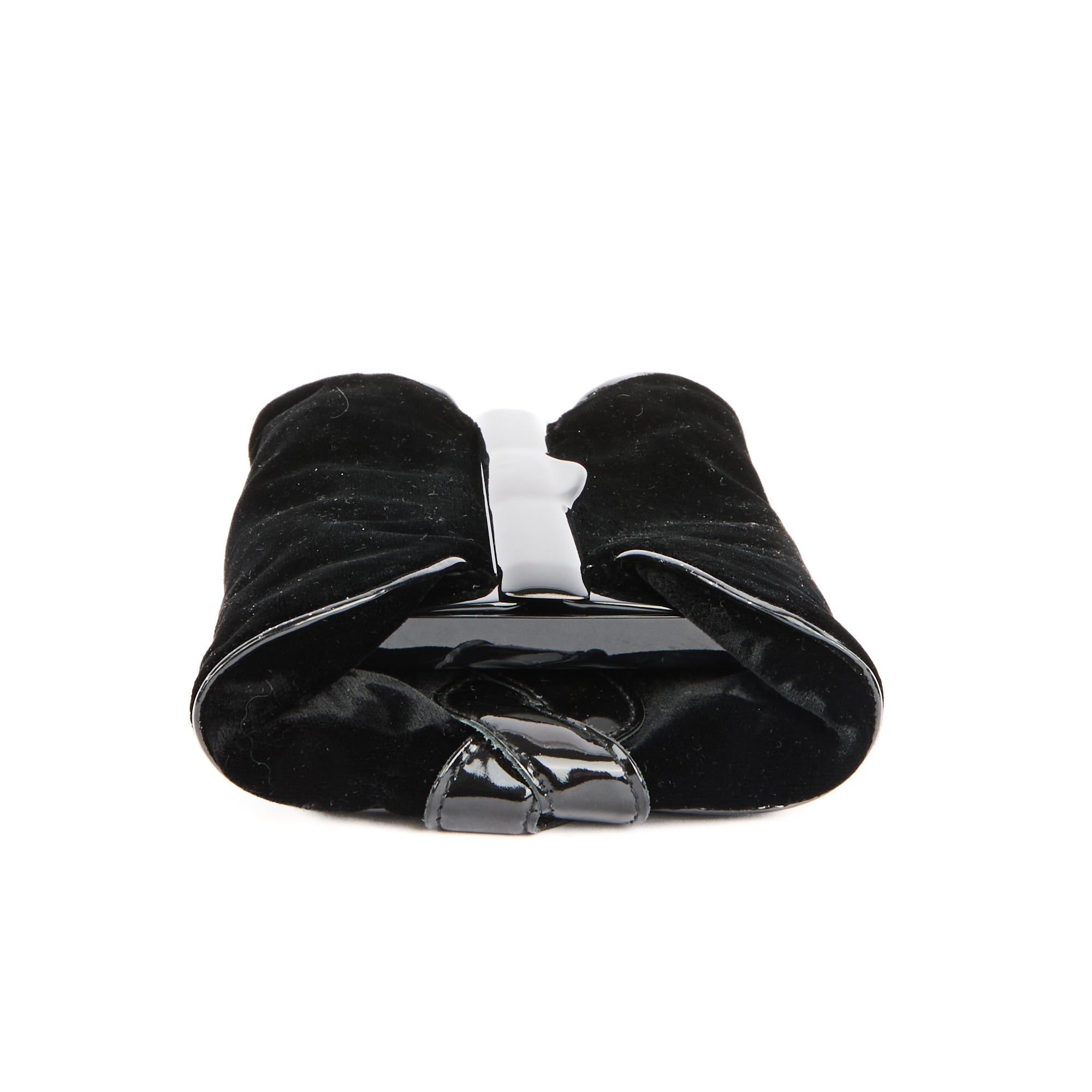BOTTEGA VENETA - Pochette en velours noir - Pouch Clutch