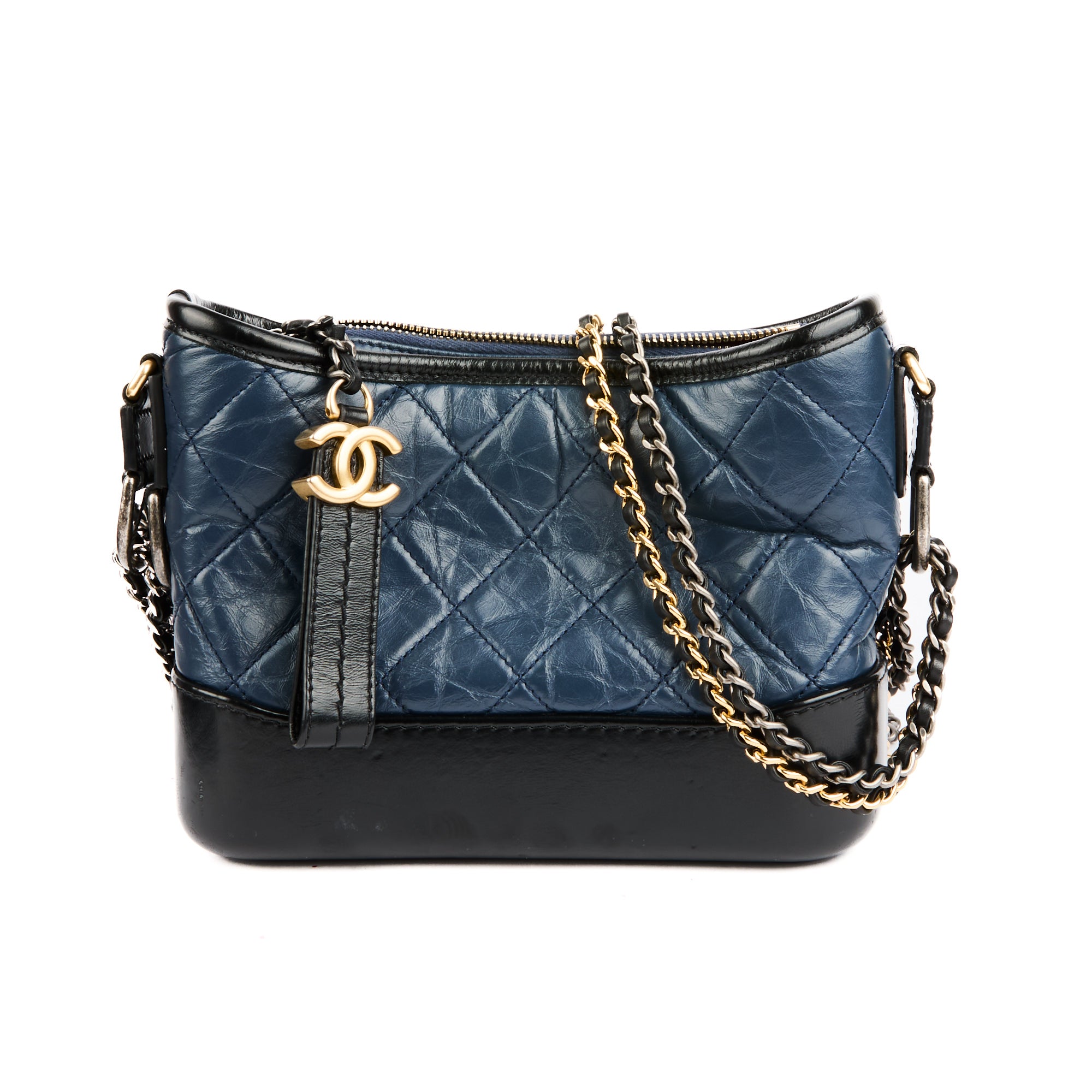 CHANEL - Sac bandoulière Gabrielle PM bicolore bleu noir - Handbag