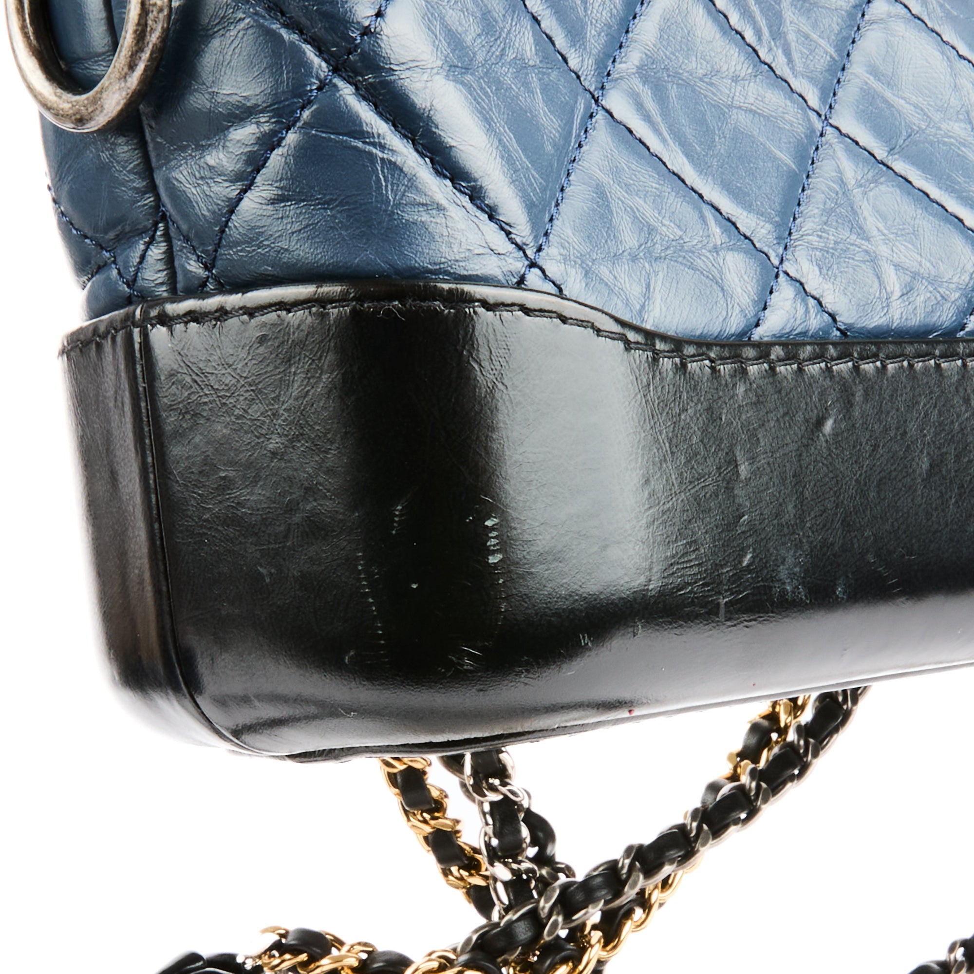 CHANEL - Sac bandoulière Gabrielle PM bicolore bleu noir - Handbag