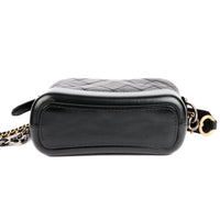 CHANEL - Sac bandoulière Gabrielle PM Logo cuir noir - Handbag