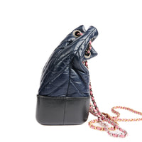 CHANEL - Sac à dos Gabrielle cuir chevron bleu marine - Handbag