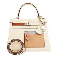 HERMES - Sac à main Kelly 25 Colormatic cuir Swift nata - Handbag