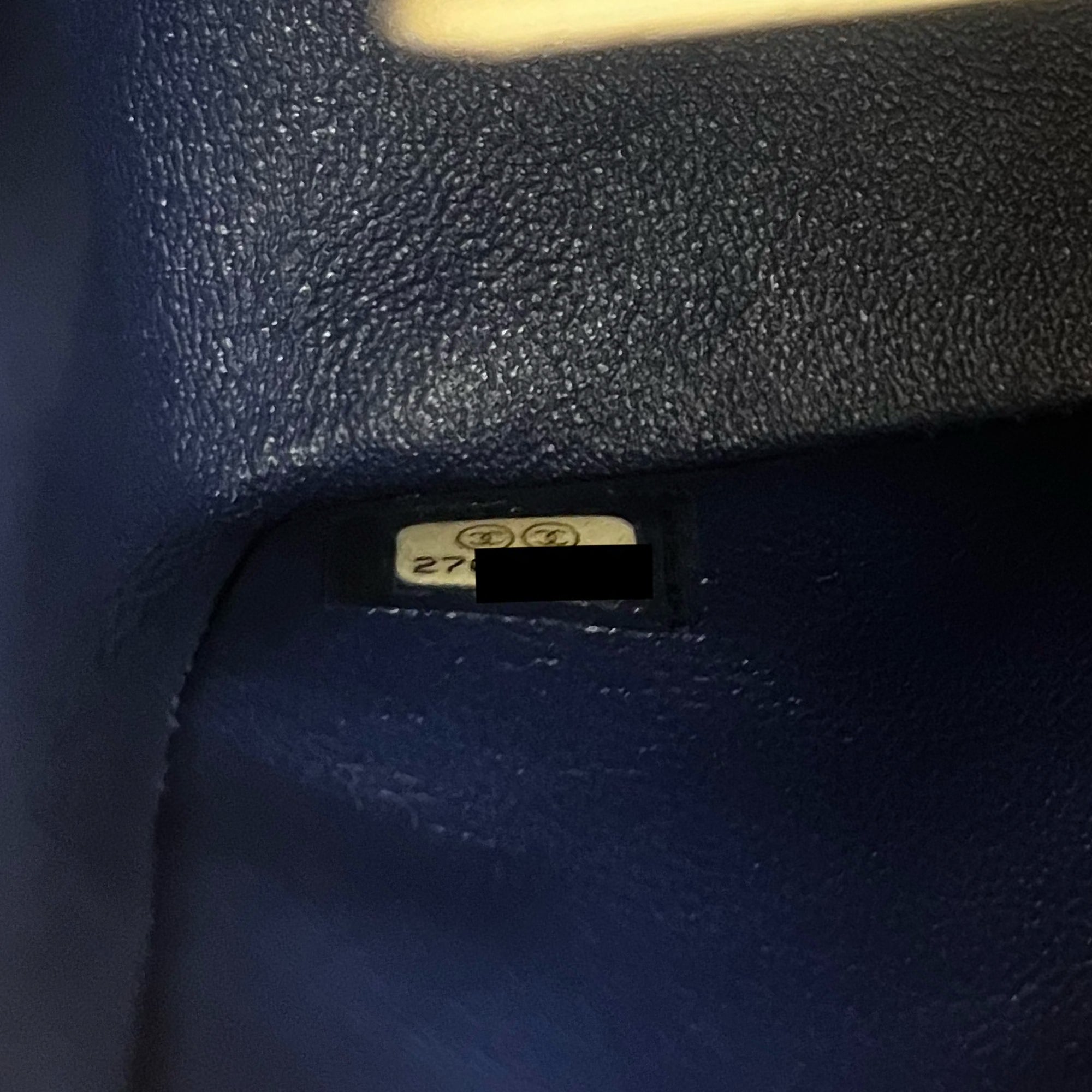 CHANEL - Small Classique Timeless shoulder bag in blue caviar leather - Handbag