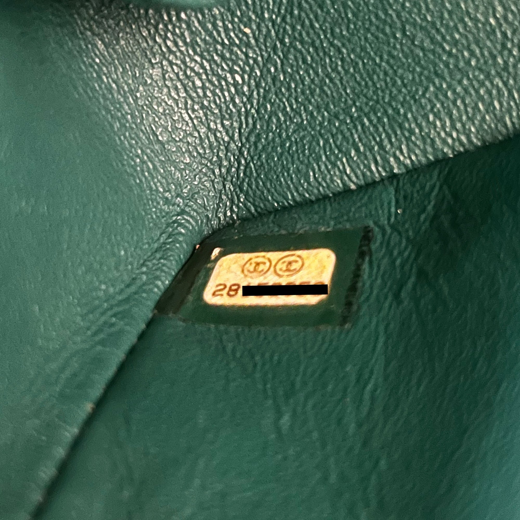 CHANEL - Sac bandoulière Mini 2.55 cuir vert - Handbag