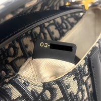 DIOR - Saddle Small handbag in blue oblique monogram canvas - Handbag
