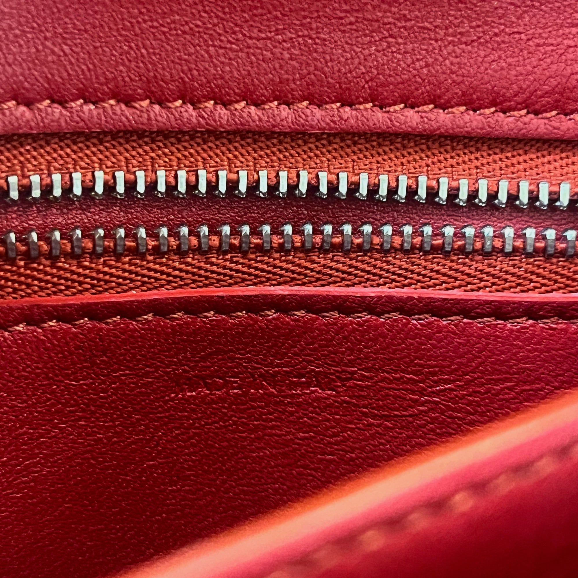 CELINE - Sac bandoulière Mini Box cuir rouge - Handbag