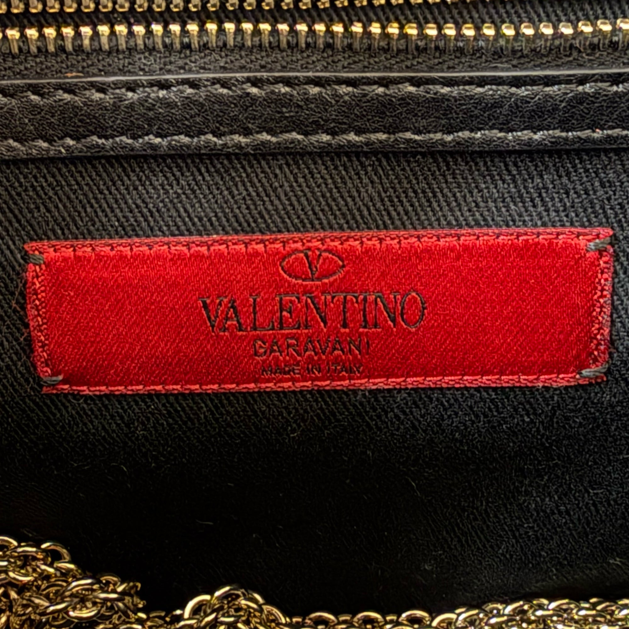 VALENTINO - Sac bandoulière Glamlock cuir python poulain noir - Handbag