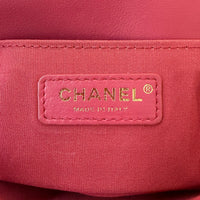CHANEL - Sac bandoulière Mini Boy cuir rose - Handbag