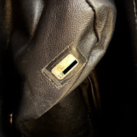 CHANEL - Jumbo Classic Single Flap Bag in Black Caviar Leather - Handbag