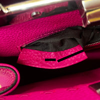 FENDI - Sac bandoulière Peekaboo IseeU Selleria cuir rose - Hand bag