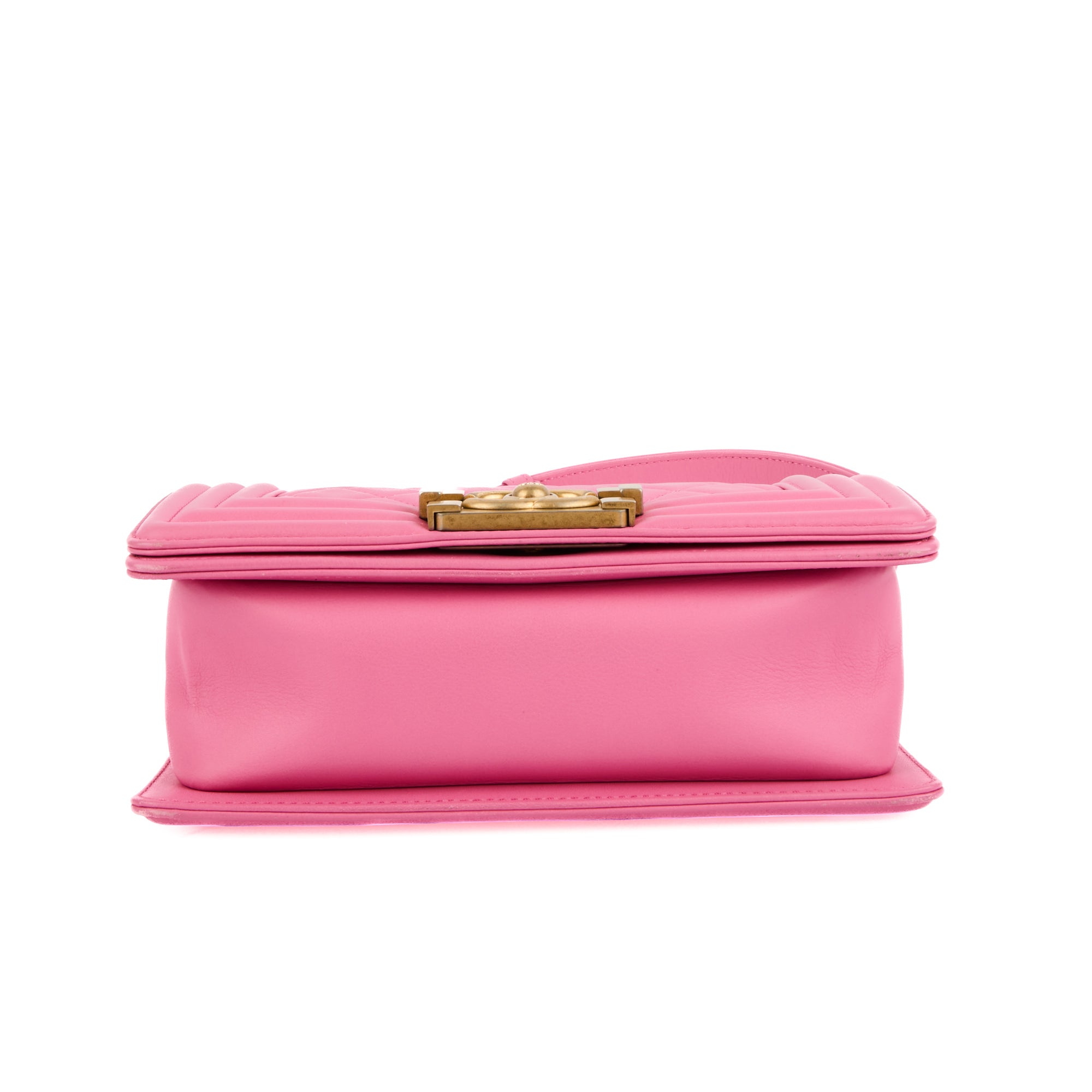 CHANEL - Boy Small pink leather shoulder bag - Hand Shoulder Bag