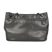 CHANEL - Cabas Shopping bag with CC logo in silver caviar leather - Handbag