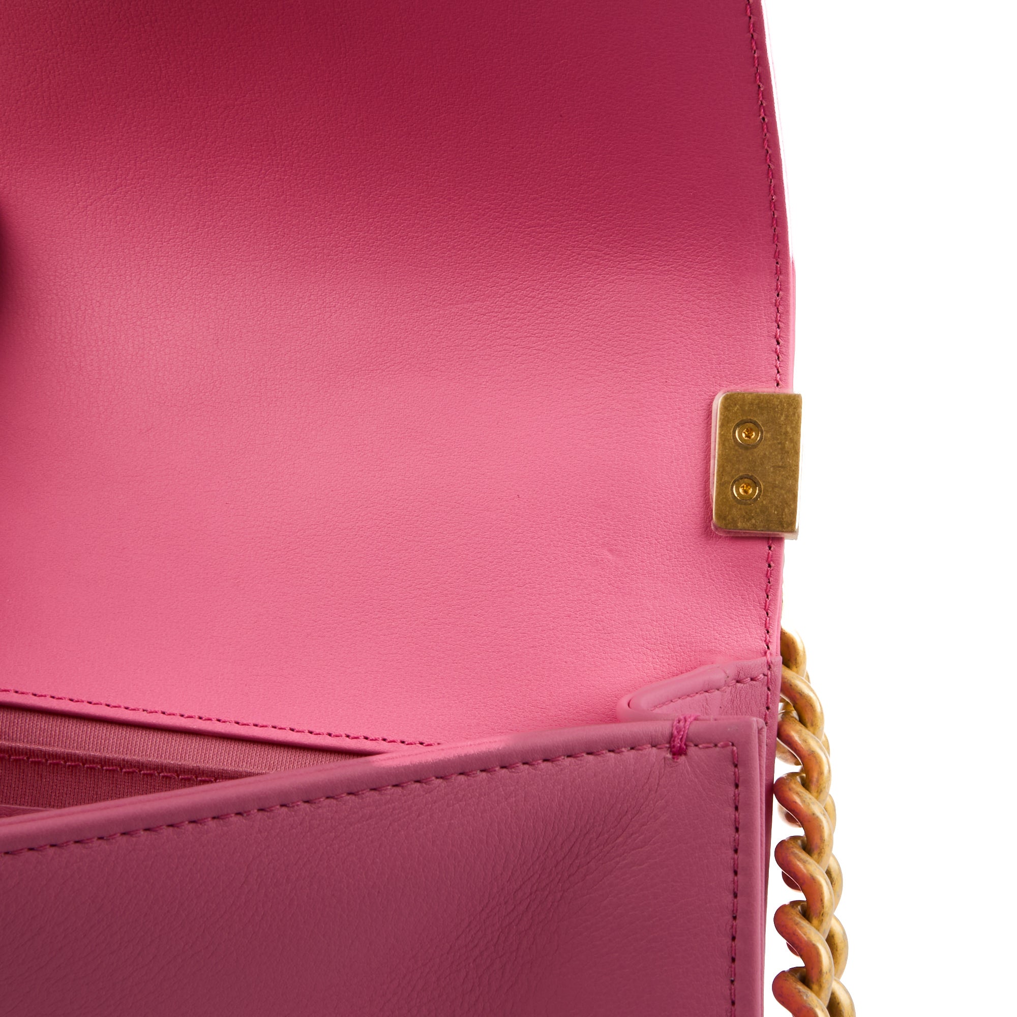 CHANEL - Boy Small pink leather shoulder bag - Hand Shoulder Bag
