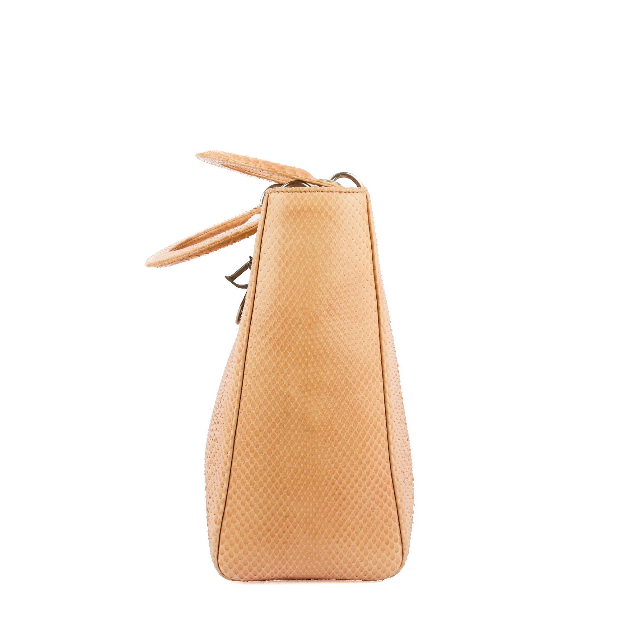 DIOR - Sac bandoulière Lady Dior Large cuir python beige - Handbag