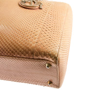 DIOR - Sac bandoulière Lady Dior Large cuir python beige - Handbag