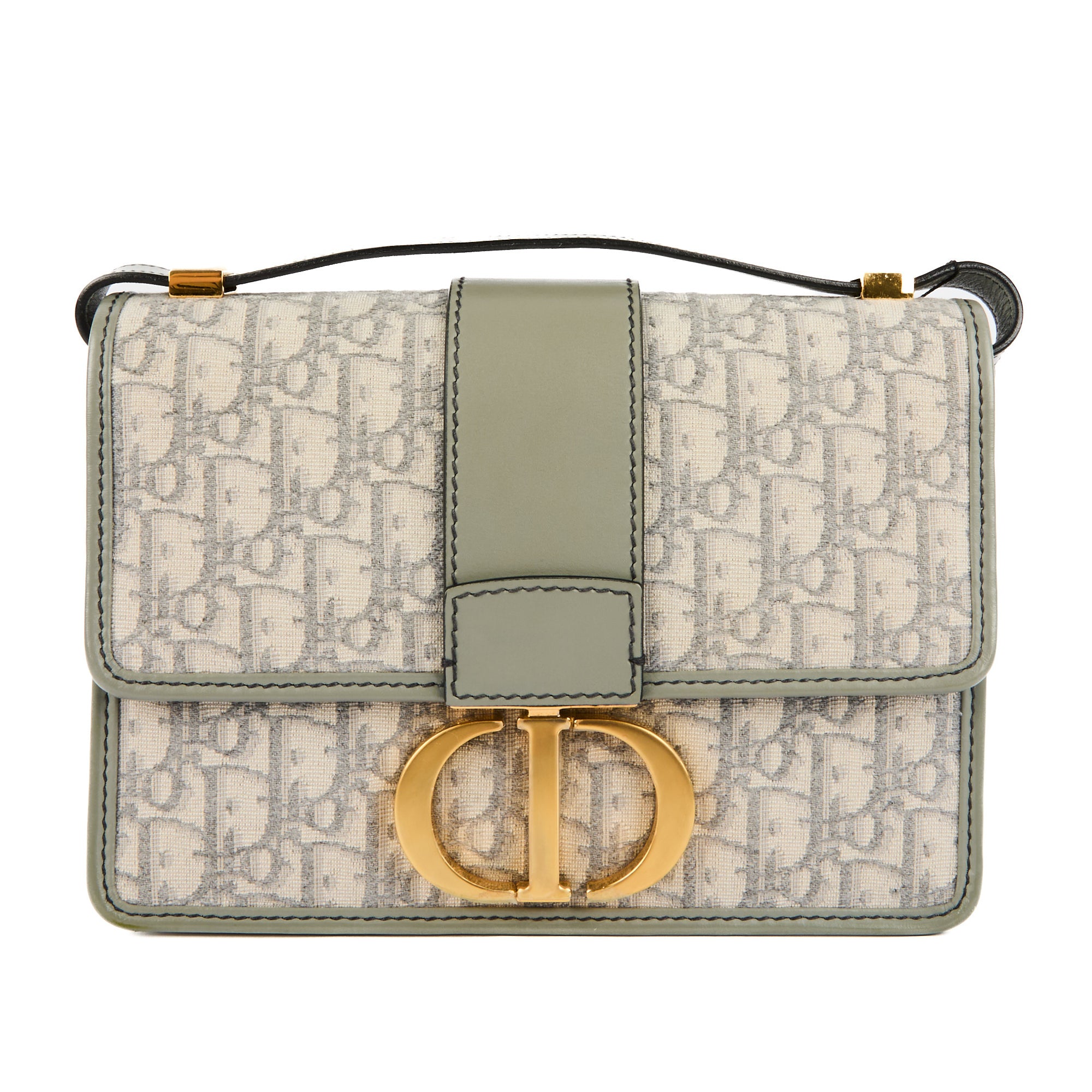DIOR - Sac bandoulière Montaigne 30 toile monogramme oblique gris - Handbag