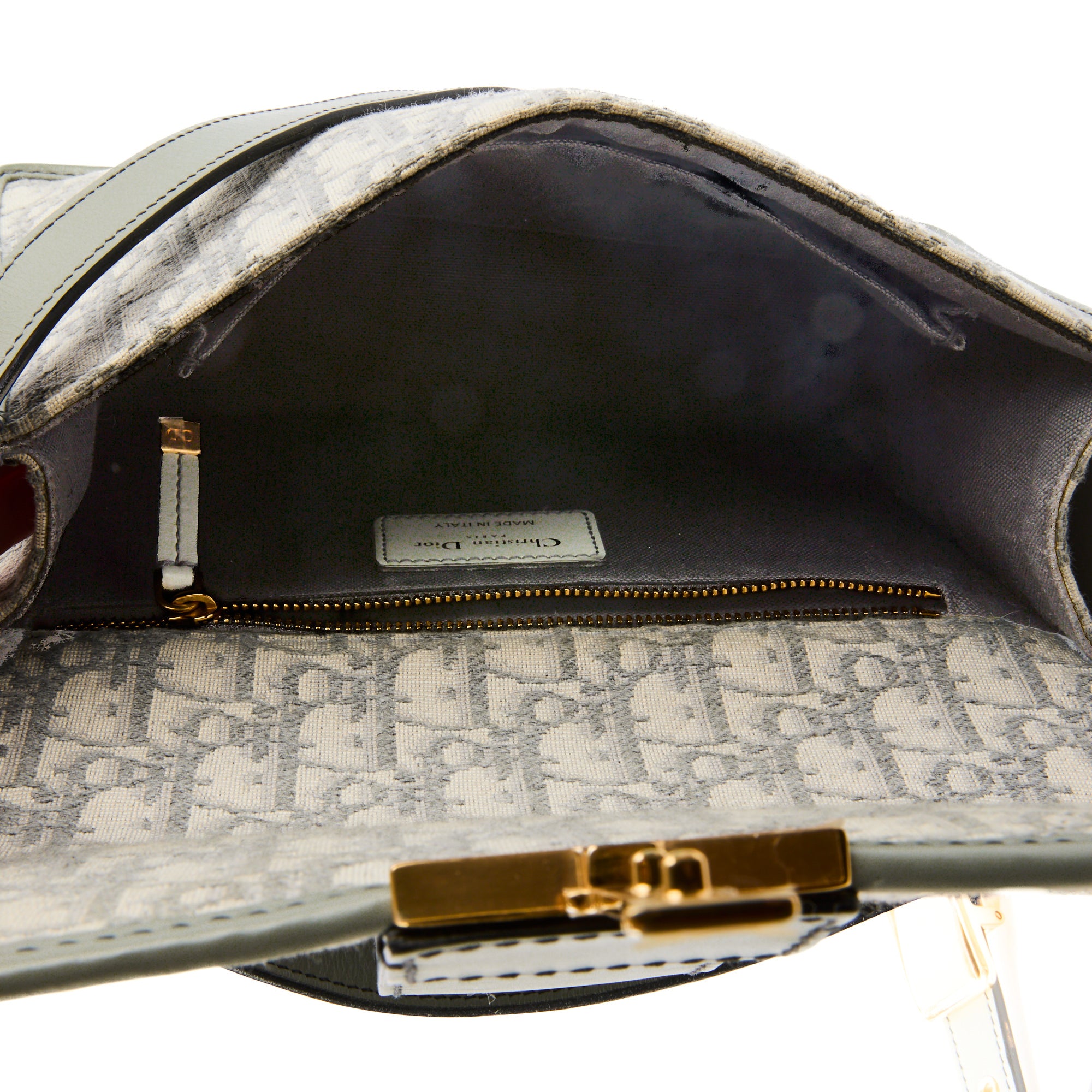 DIOR - Sac bandoulière Montaigne 30 toile monogramme oblique gris - Handbag