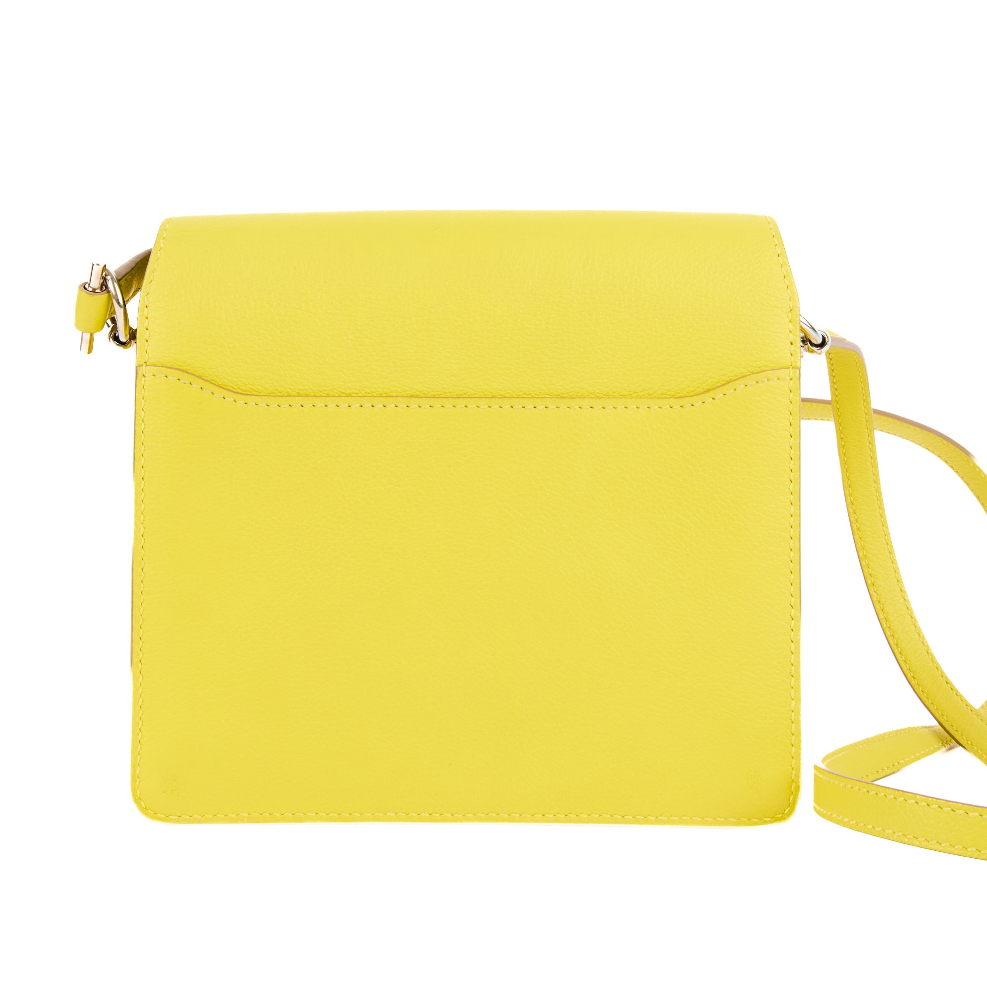 HERMES - Sac bandoulière Roulis 18 cuir veau Evercolor Lime - Shoulder Handbag