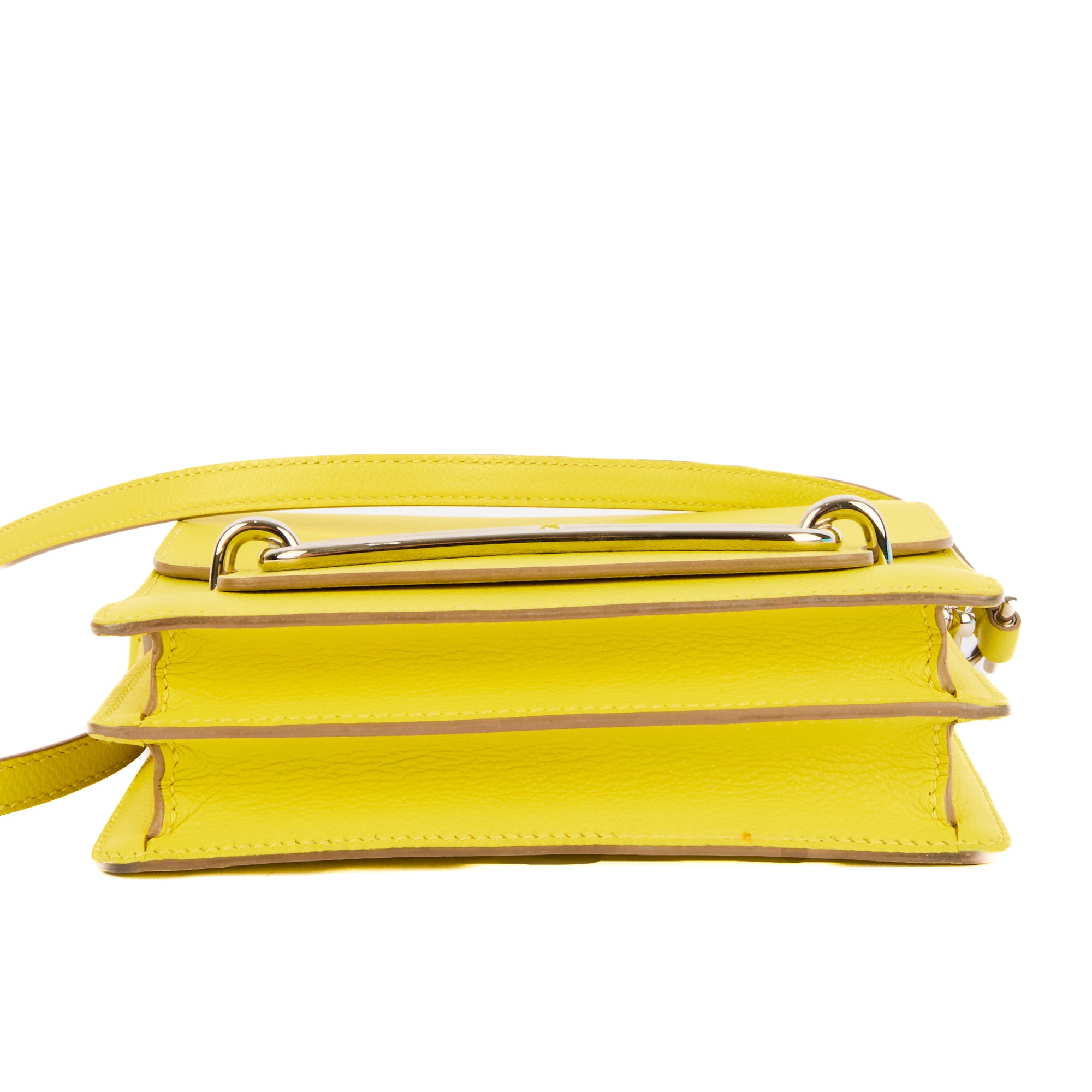 HERMES - Sac bandoulière Roulis 18 cuir veau Evercolor Lime - Shoulder Handbag