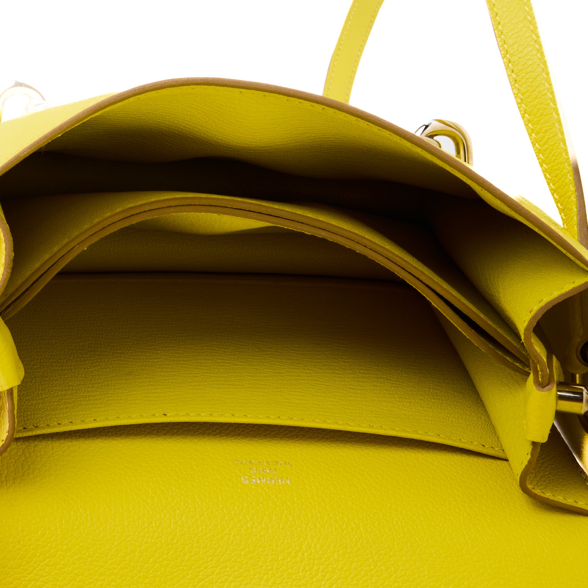 HERMES - Sac bandoulière Roulis 18 cuir veau Evercolor Lime - Shoulder Handbag