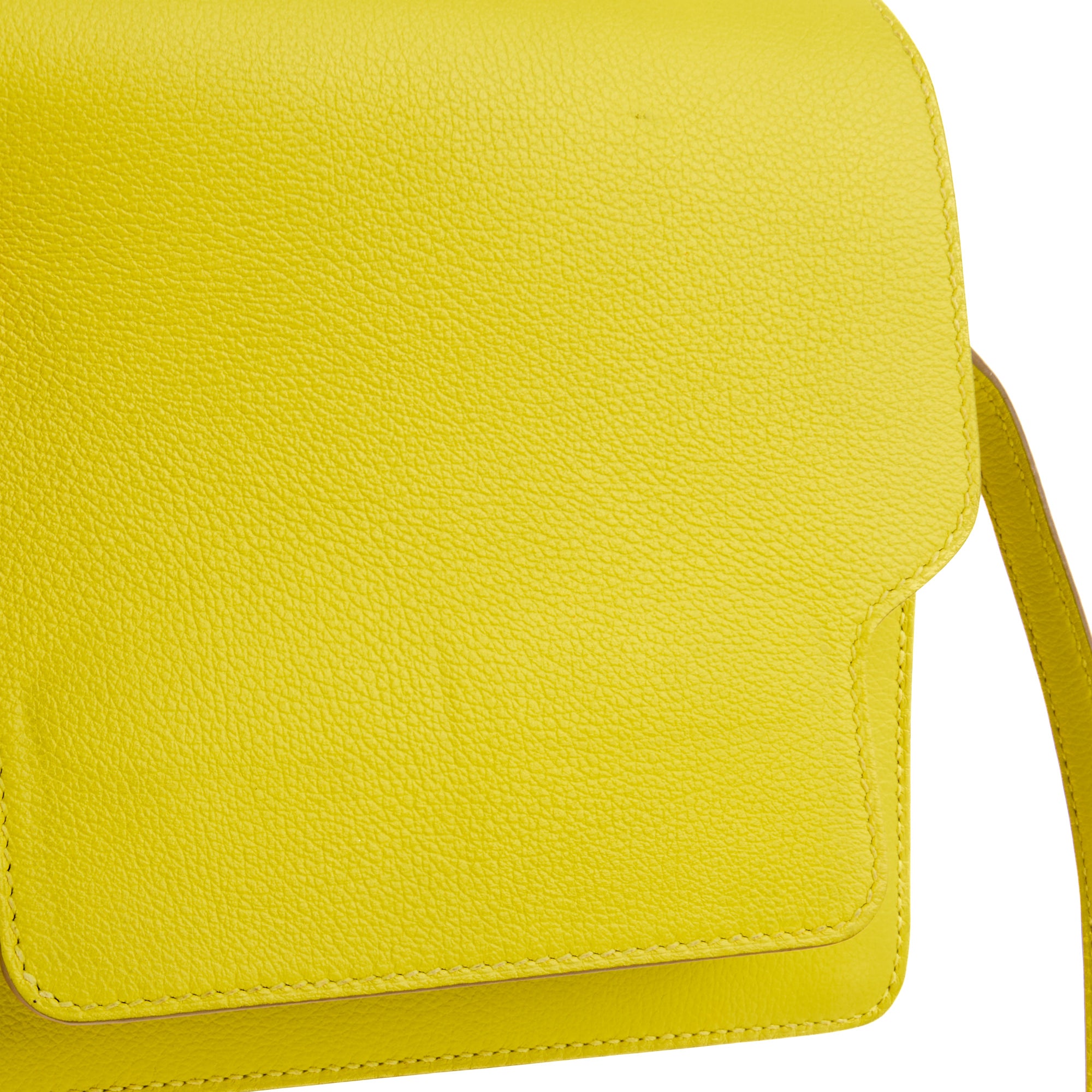 HERMES - Sac bandoulière Roulis 18 cuir veau Evercolor Lime - Shoulder Handbag