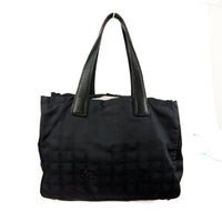 CHANEL - Sac à main Tote Travel Line toile noir - Tote Handbag