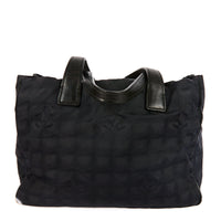 CHANEL - Sac à main Tote Travel Line toile noir - Tote Handbag