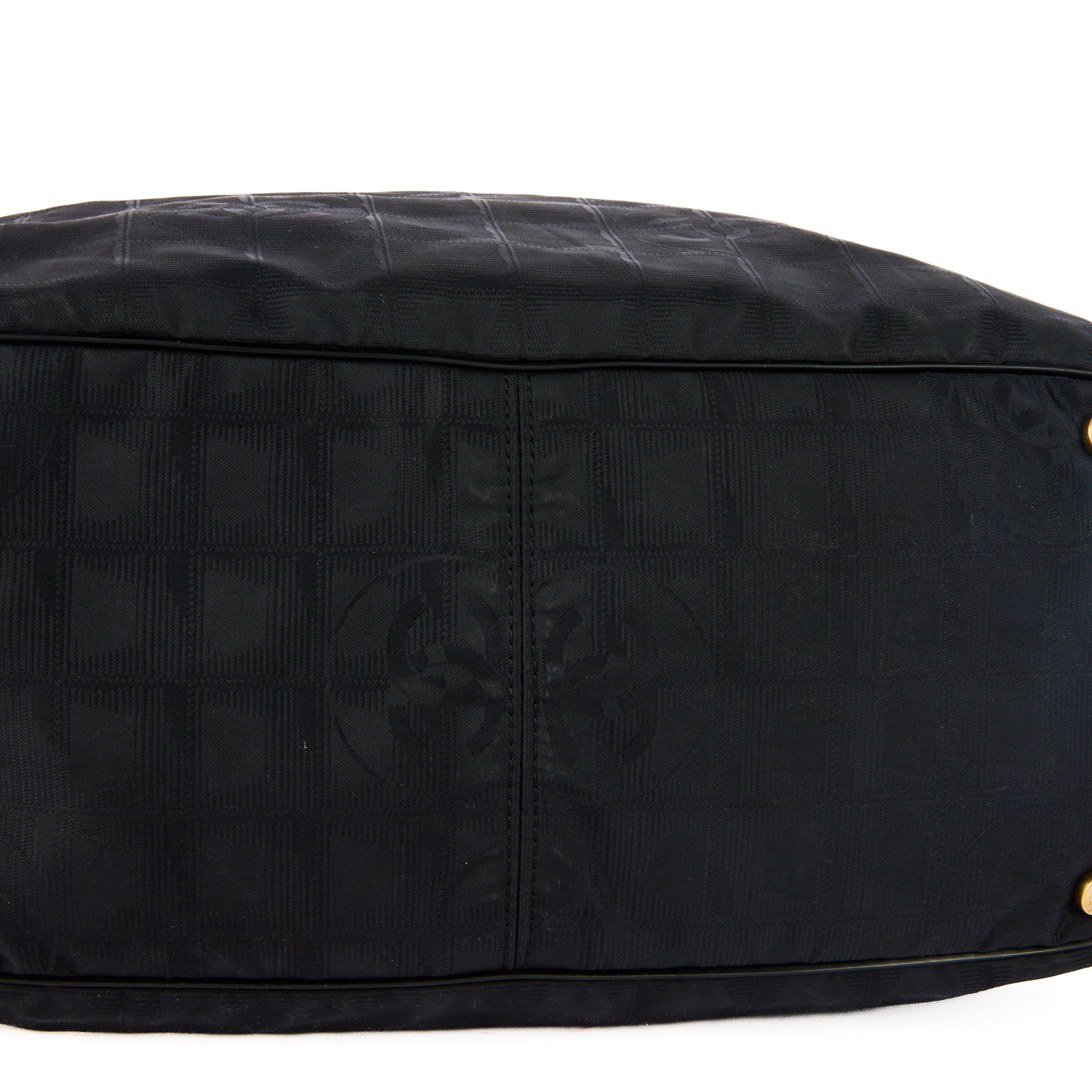 CHANEL - Sac à main Tote Travel Line toile noir - Tote Handbag