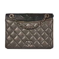CHANEL Ballerine Quilted Gray Black Leather Bag – Authenticated Pre-Owned Luxury Bag from LuxSpace Paris