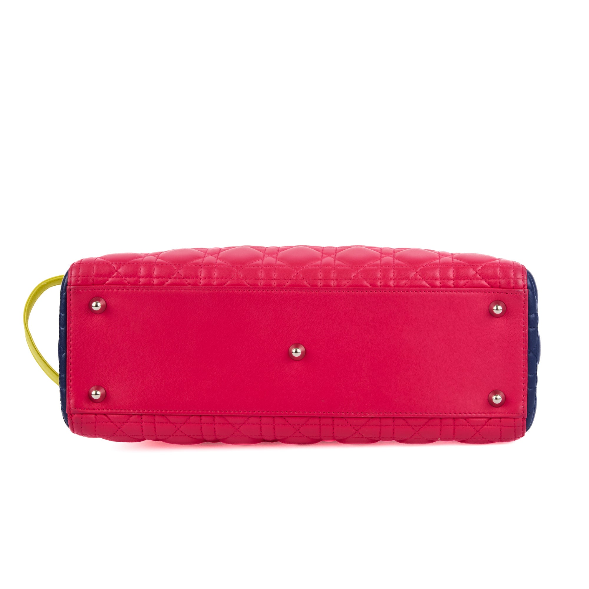 DIOR - Sac à main Lady Large Multicolore rose jaune bleu - Handbag
