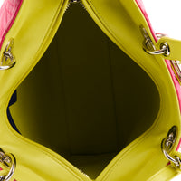 DIOR - Sac à main Lady Large Multicolore rose jaune bleu - Handbag