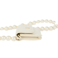 CHANEL - Sac bandoulière Wallet on Chain Maxi Pearls cuir blanc - Shoulder Handbag