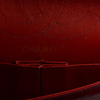 CHANEL - 2.55 Jumbo chevron leather red handbag - Shoulder Handbag