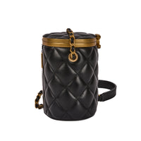 CHANEL - Sac bandoulière Crown box small cuir noir - Handbag