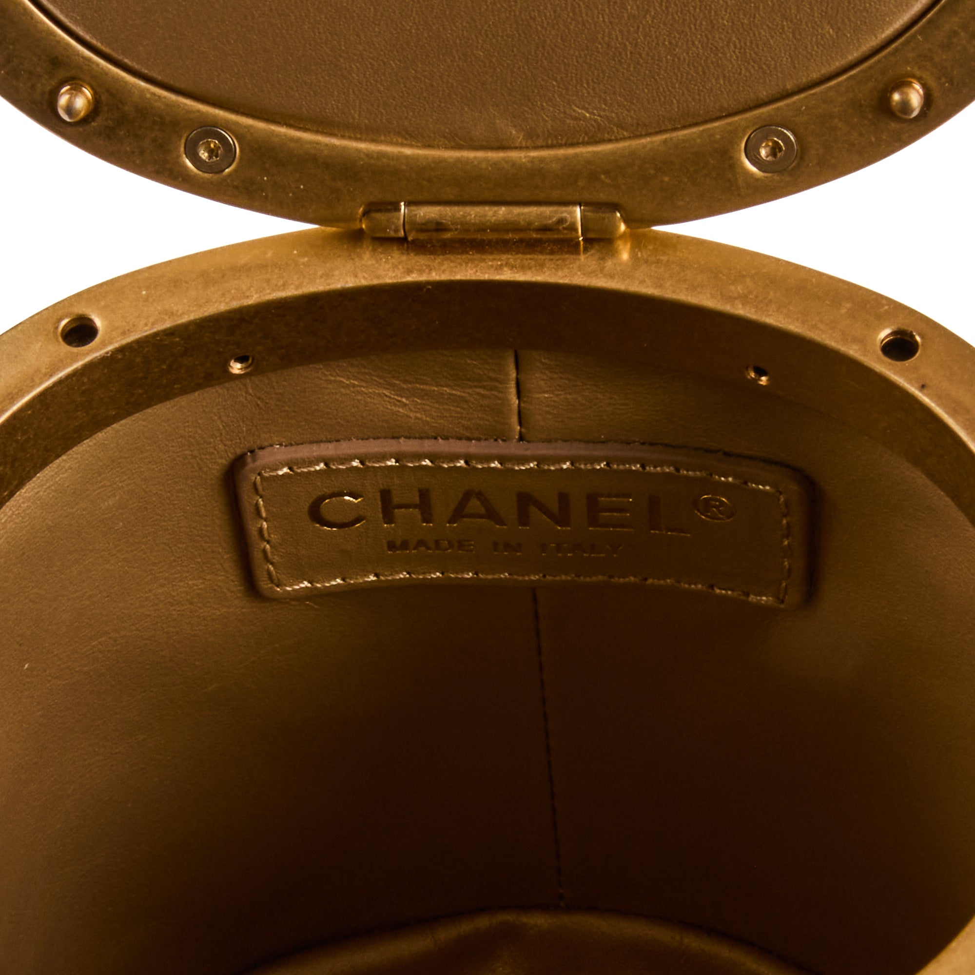 CHANEL - Sac bandoulière Crown box small cuir noir - Handbag