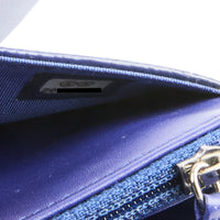 CHANEL - Sac bandoulière Wallet on Chain cuir vernis bleu marine - Shoulder Handbag