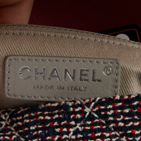 CHANEL - Sac bandoulière Timeless tweed Flap bag blanc rouge bleu - Shoulder Bag