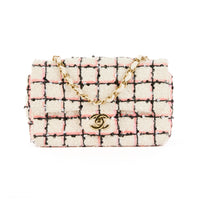 CHANEL - Sac bandoulière Mini Timeless tweed & sequins tricolore - Handbag