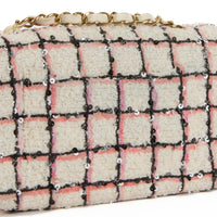 CHANEL - Sac bandoulière Mini Timeless tweed & sequins tricolore - Handbag